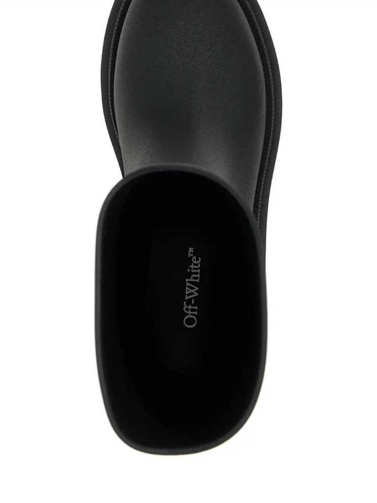 Off-White Black Matte Rubber Boot